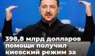 398,8 млрд долларов помощи получил киевский режим за время СВО — рекорд в мировой истории